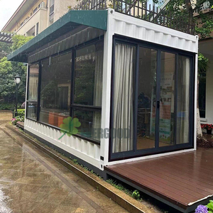 <span class=keywords><strong>Cabane</strong></span> modulaire de loisirs de jardin personnalisable, confortable et petite, avec salle de bain, préfabriquée, mobile, conteneur en acier de 20 pieds, maison de campagne - Product Image 1