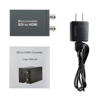 Convertisseur adaptateur 3G SDI vers HDMI, mini convertisseur 3G HD SDI vers HDMI pour la prise en charge des signaux TV SD HD et 3G SDI 1080p