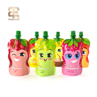 Pochette souple personnalisée pour boisson aux fruits mélangés avec bec verseur, qualité alimentaire, fabrication OEM, fournisseur