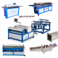 Ensemble complet de machines de traitement des métaux, ligne de production automatique de conduits 3 en 1 pour la fabrication de conduits HVAC, machine de formage de tubes carrés