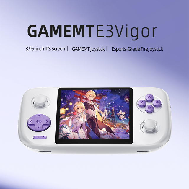 E3vigor Online Multiplayer Handheld Game Console Open Source 3.95-inch FHD IPS Screen 5000mAh Battery Built-in 10000+ Games