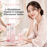 OAZVITA OEM 1000mg L-glutathion Vitamine C Produits de santé Complément beauté Comprimés effervescents de collagène pour le blanchiment de la peau