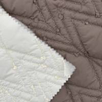 Tissu matelassé respirant en nylon taffetas 100 % avec motif diamant MQ, brodé et imperméable, pour vestes de filles