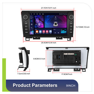 Autoradio Android Podofo 9'' pour Toyota Sequoia/Tundra 2+64G Carplay/Android Auto <span class=keywords><strong>sans</strong></span> fil BT GPS/WiFi/SWC Fabricant OEM - Product Image 5