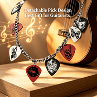 Collier personnalisé avec plectre de guitare gravé, cadeau personnalisé pour les musiciens et les amateurs de musique