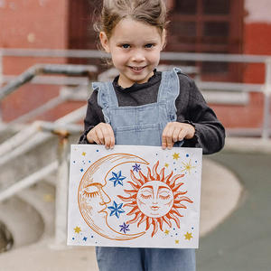 Khuôn In Lụa Tự Dính Khuôn Cắt Chuyển Lưới Họa Tiết Mặt Trời Khuôn Cắt Có Thể Giặt Tái Sử Dụng - Product Image 3