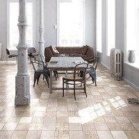 Azulejo decorativo Rhodas Deco Tile de 12x12 pulgadas con diseño de hojas para pared y suelo