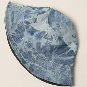 หมวกบัคเก็ตผ้ายีนส์ปักข้อความหมวกกลางแจ้งใช้ได้สองด้านสำหรับผู้ชายและผู้หญิง - Product Image 5