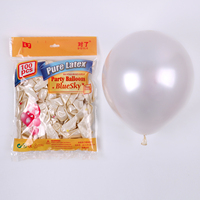 Duile 10 Pouces 220 Grammes Ballons de Baudruche Métalliques Blanc Nacré Haorun R10 pour Fête d'Anniversaire ou Décoration Extérieure