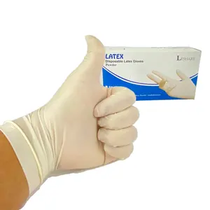 Latex Gloves for Food Wholesale Best Quality Customization Cooking Housework Milky Powder Free White Cleaning Latex Para Casas