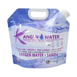 Recyclé 5l Calibre Grand Bec Réutilisable kangen eau Sac D'emballage En Plastique Boisson Pochette avec Poignée - Product Image 6