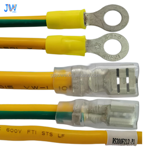 家用电器电子机器用保护接地线束黄绿色6.3毫米弹簧铲刀端子IP67 600V - Product Image 4