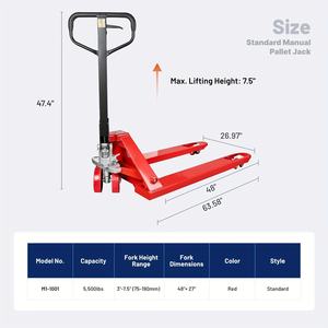 Hydraulischer Manueller Gabelstapler Höhenverstellbarer Schwerlast-Gabelstapler Industrieller Schub- und Zugstapler für Lager und Fracht - Product Image 2
