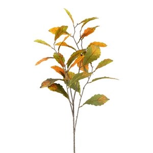 Natural Single Branch Chestnut <b>Leaf</b> Artificial Silk Flower Green Plant Exhibition Wedding Office Floral Design <b>Decoration</b> - Product Image 1