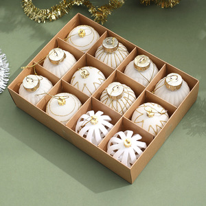 Ornements suspendus pour arbre de Noël, boules de Noël floquées, pendentifs en velours DIY, décorations de Noël pour la maison - Product Image 3