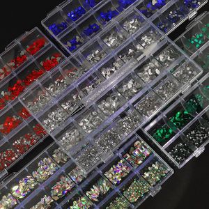 ขายตรงจากโรงงาน คริสตัลตกแต่งเล็บ 24 ช่อง สี AB แบบหลังแบน สำหรับตกแต่งเล็บ - Product Image 6