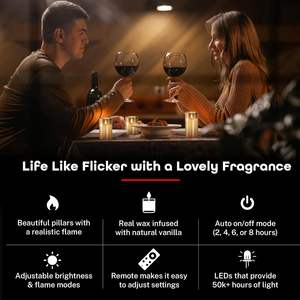 Vela Decorativa Luminosa Electrónica Simulada con Cabeza Oscilante de Acrílico y LED - Product Image 2