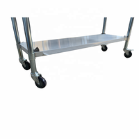 Table de travail de préparation de cuisine en acier inoxydable détachable OEM avec roues de table de travail mobile établi de cuisine commerciale utilisation d'hôtel