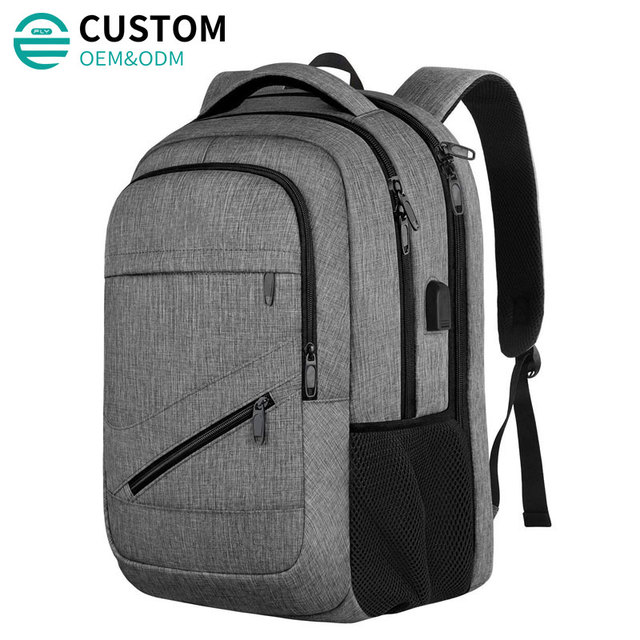 Fuliya Custom Unisex Waterproof  Trendy Anti-Theft USB Charging Laptop Backpack Men Teens College School Travel Backpack