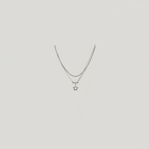 Vendita calda moda di tendenza minimalista ragazze gioielli stella farfalla collana in acciaio inox con perle forma geometrica all'ingrosso - Product Image 2