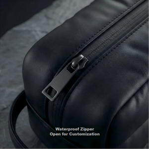 Neceser Acolchado con Cierre, Resistente al Agua, <span class=keywords><strong>de</strong></span> Cuero PU Mate, Gran Capacidad, Organizador <span class=keywords><strong>de</strong></span> Viaje para Hombres - Product Image 2