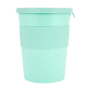 Récipient de rangement pour friandises pour chiens et chats, mignon, petit, nouveau, hermétique, en plastique rustique, réutilisable, avec couvercle en silicone, fabriqué au Vietnam - Product Image 2