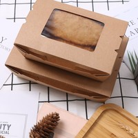 Boîte à lunch pliable en carton 1000 ml, compatible micro-ondes, portable, anti-fuite, pour sandwichs en forme de burger, à emporter individuellement en kraft