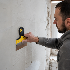 Grattoir à peinture et spatule en acier inoxydable avec poignées en caoutchouc multi-tailles, pour le nettoyage du mastic mural et de la boue de diatomées - Product Image 4