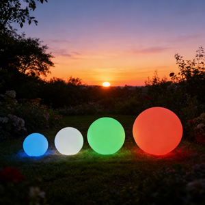 Lampe à Cristal à Énergie Solaire, Lumière Sphérique LED RVB, Lumière de Jardin en Plastique PE avec Alimentation par Batterie LED CC, Boule LED Solaire - Product Image 5
