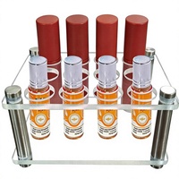 Présentoir à gloss transparent en acrylique, support de rangement de bureau pour cosmétiques et rouges à lèvres, organisateur de comptoir pour salon de maquillage