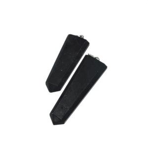 Pendentifs crayon plat en tourmaline noire Articles de pierres précieuses de guérison Feng Shui - Product Image 1