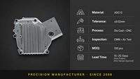 Couvre-carter en aluminium usiné CNC ±0,02 mm moulé sous pression pour générateur onduleur 3 kW, pièces de moteur OEM inspectées par CMM, fabricant