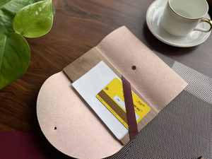 Nuovo Portafoglio in Similpelle con Bordo Arcuato e Chiusura a Bottone in Rame, Fodera in Pelle, Logo Personalizzato Dorato, Porta Assegni e Ricevute <span class=keywords><strong>per</strong></span> Bar e Caffetterie - Product Image 6