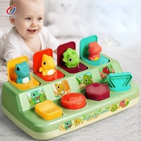 Jouets pour bébés Chengji Pop-up, boîte interactive avec boutons à bascule, dinosaure cache-cache, jeux interactifs