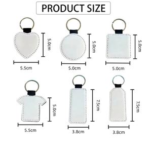 Llavero de Cuero PU Blanco Sublimable Personalizado para Regalos Promocionales de Festivales, Adorno Colgante Decorativo al por Mayor - Product Image 2