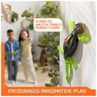 Jouet animal télécommandé pour Halloween, gecko ergonomique qui grimpe aux murs avec lumière LED respirante
