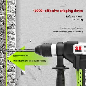 Martillo Eléctrico WU327, Taladro Percutor Inalámbrico de Grado Industrial, Herramientas Eléctricas Multifunción con Batería de 220V - Product Image 3