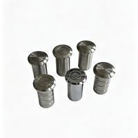Boulon de fixation encastré au sol en laiton et acier inoxydable, finition chrome poli, anti-poussière, durable pour porte coulissante