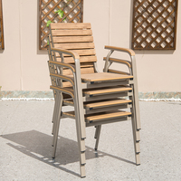 Nouveau modèle bon marché de style américain pour café et restaurant, table à manger en bois et plastique, ensemble de meubles avec chaises