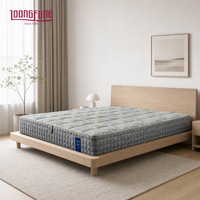 Matelas hybride personnalisé LOONGFUNG Premium Double Gauze en boîte, latex naturel, ressorts ensachés orthopédiques, mobilier pour hôtel et maison