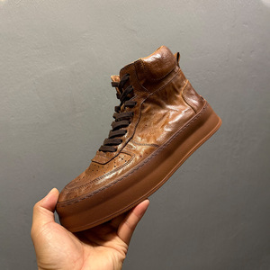 Chaussures pour hommes en cuir imprimé au laser, à bout pointu et lacets, design tendance, idéales pour les soirées d'automne, les affaires et les mariages - Product Image 1