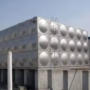 خزان تخزين مياه معدني ذو لوحة من الفولاذ المقاوم للصدأ للمصانع والصناعات الاصطناعية خزان مياه من الفولاذ المقاوم للصدأ SS304