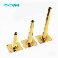 Pieds de meubles en métal Topcent, remplacements modernes, pieds coniques robustes pour table, canapé, avec vis