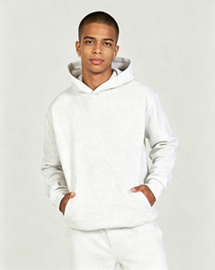 Sweat-shirt décontracté surdimensionné gris délavé pour femme, en molleton épais ou polaire, avec logo personnalisé imprimé, vente en gros ODM - Product Image 3