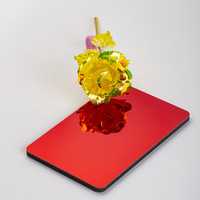 Panneaux de revêtement en PET miroir, résistants aux rayures, imperméables, antistatiques, autocollants muraux 3D pour plafonds de scènes de mariage commerciales