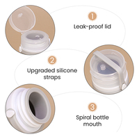 Bouteille de voyage en silicone écologique, approuvée par la TSA, anti-fuite, rechargeable, portable, 2 oz 90 ml, bouteilles de voyage pour shampooing