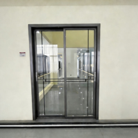 Porte coulissante en aluminium à double vitrage, verre trempé, design moderne, double rail, étanche, insonorisée, pour chambre, intérieur, patio, balcon
