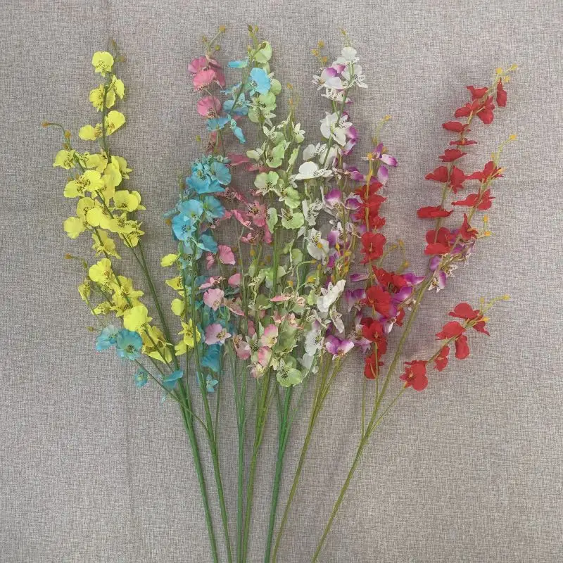 JAD Real Touch Latex Flowers Artificial Orchid Cymbidium Bouquet for Arrangement