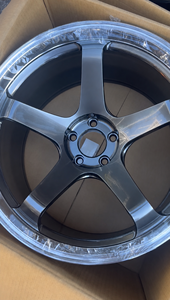 Jantes de course forgées concaves chromées argentées 5 branches 18x8.5 18x9.5 5x114.3 pour <span class=keywords><strong>A110</strong></span> RSX DC5 Z33 Z34 S15 GTR R34 - Product Image 2