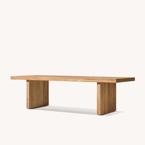 Ensemble de salle à manger moderne et confortable en teck avec chaises et table, revêtement en tissu performant pour la maison, le bar, l'hôtel, le jardin - Product Image 6